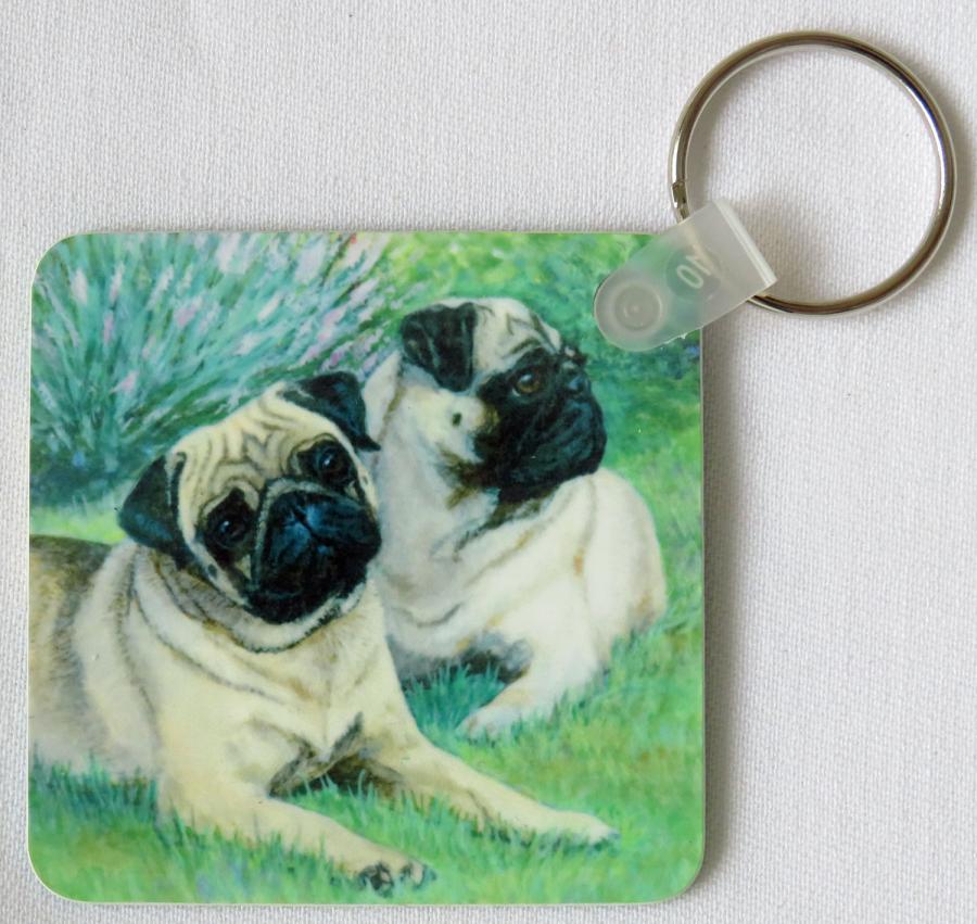 Pug 3 key ring - side 2